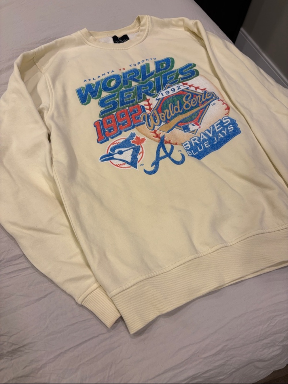 Peace Collective Cream 1992 World Series Graphic Crewneck Sweatshirt